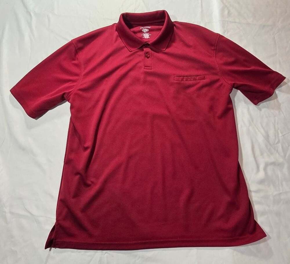 Reel Legends Men's Burgundy Short Sleeve Performance Polo Shirt Size S
